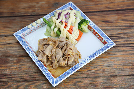 日食姜炒猪肉黄瓜菜单盘子午餐牛肉美食蔬菜油炸炙烤餐厅背景图片