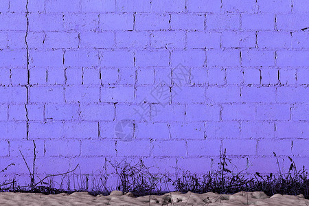 紫色石膏粗糙砖外墙纹理建筑学粮食日光材料平面建筑青色空白墙纸长方形背景图片