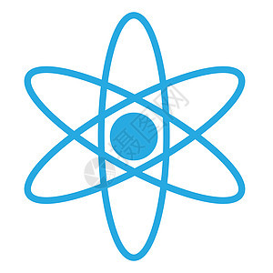 白色背景上的原子图标 平面样式 你的 w 的原子图标技术研究插图科学药品生物学化学物理力量活力图片