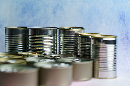铝罐装食品组回收团体食物库存罐头商品输送带养护烹饪营养图片
