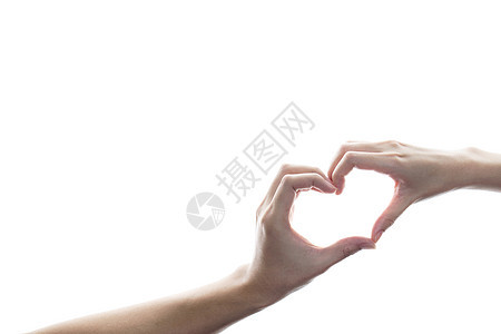 男人和女人握手在心灵的形状 一个爱的迹象礼物女性恋人情怀手工男人友谊展示手指夫妻图片