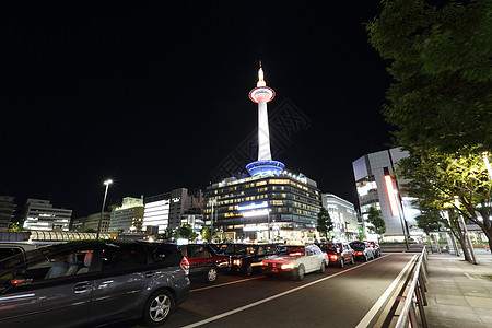 京都日本夜间城市风景建筑学景观日落商业市中心游客公共汽车车站地标旅行图片