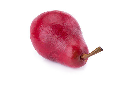 白色背景的红梨子种子绿色甜点红色工作室活力水果食物美食图片