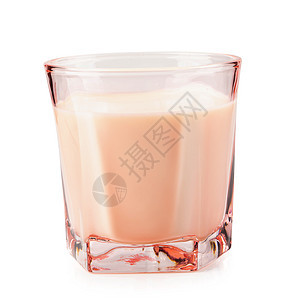 在白色背景上隔绝的牛奶杯牛奶液体玻璃奶制品养分奶油食物早餐产品图片