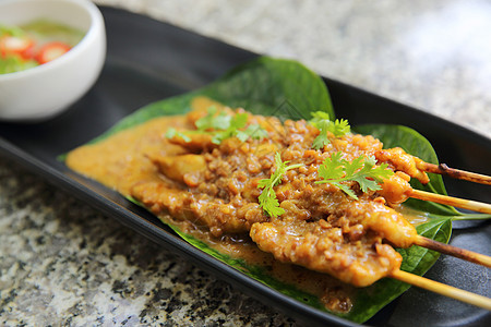 鸡尾酒 近距离闭合 亚洲食品食物面包牛肉小吃沙爹洋葱烹饪盘子餐厅文化图片