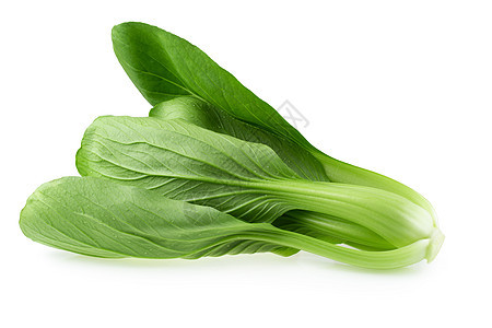 白色背景上隔离的 Bok choy 卷心菜绿色饮食营养蔬菜叶子食物植物图片
