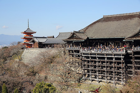 日本京都清津寺庙观光历史宝塔清水历史性场景神社城市建筑学宗教图片