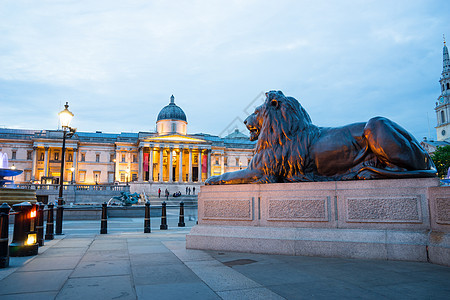 英国伦敦Trafalgar广场地标画廊历史城市旅行正方形旅游历史性景观建筑图片