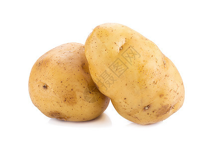 白色背景的土豆被孤立小吃糖类蔬菜块茎食物收成烹饪饮食营养团体图片