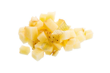 白种土豆孤立在白色背景上小吃淀粉棕色植物烹饪黄色食物蔬菜团体糖类图片