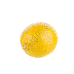 白色背景上孤立的黄色柠檬水果食物果汁绿色圆形叶子图片