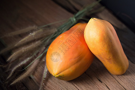 木制木本底木瓜 木制木薯切片食物白色营养种子维生素热带饮食甜点木瓜橙子图片