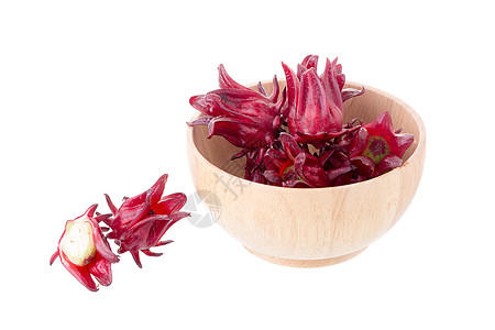 罗莎希比库斯萨布达里夫 白底红果花玫瑰红色热带粉色木槿蔬菜茶点白色味道草本图片