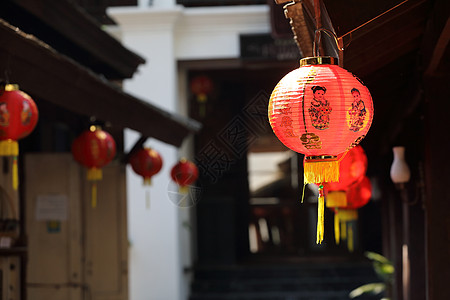 中国灯笼寺庙文化装饰财富运气繁荣宗教节日庆典旅行图片