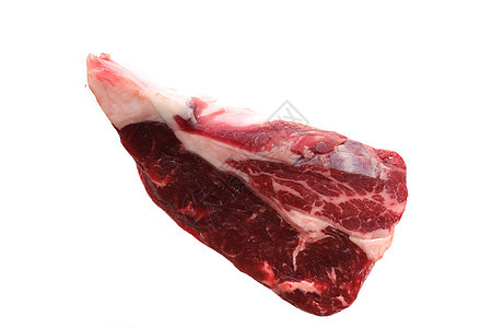 白背景孤立的原始牛肉牛排牛肉肌肉烹饪烧烤屠夫奶牛鱼片羊肉肋骨食物背景图片