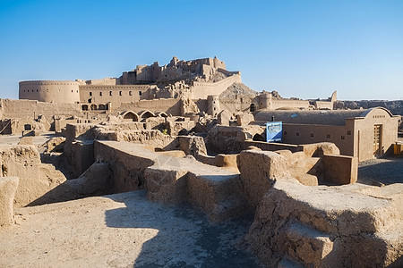 伊朗历史遗址Arg e Bam的景观视图图片
