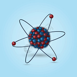 电子化学品它制作图案的 3d 原子结构矢量插画