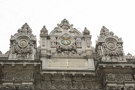 伊斯坦布尔Dolmabahace宫帝国大门石头天空火鸡建筑学景点旅游建筑脚凳书法写作图片