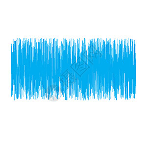 白色背景上的蓝色声波 声波标志 扁平风格歌曲收音机脉冲技术派对玩家信号波浪记录科学背景图片