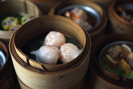 木篮 中国食物餐厅猪肉饮茶蒸汽早餐盘子小吃篮子汽船午餐图片