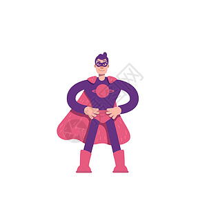 超级英雄平面颜色矢量特征图片