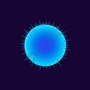 病毒细胞现实载体它制作图案圆圈蓝色显微镜网络细菌生物学生物细胞孢子病菌图片