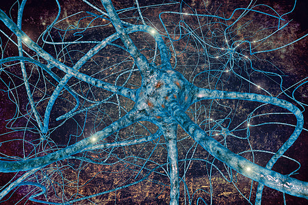人类大脑的数位神经元图解图片