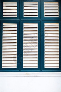 旧木窗背景百叶窗框架古董建筑蓝色艺术乡村快门窗户木头图片
