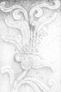 石墙上的复古泰国雕塑建筑学叶子白色艺术灰色风格古董水泥墙纸石头图片