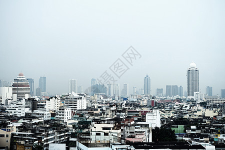 从金山寺看曼谷市景 曼谷是泰国的首都旅游建筑办公室建筑学景观风景商业日落地标日光图片