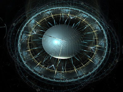 时光机器 永恒的机制  3D 超现实主义插图 分形时间序列装饰品压力曲线科学蓝色螺旋操作运动天文学范例图片