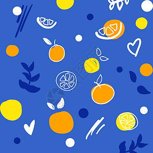 橘子果酱蓝色柚子橙子墙纸果汁水果团体绘画装饰品柠檬图片