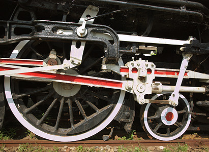 旧蒸汽发动机轮图片