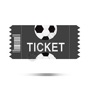 白色背景上的足球门票图标艺术卡片音乐会商业娱乐录取优惠券展示竞赛游戏图片