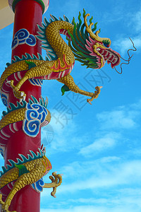 中国龙天空雕塑绘画旅游力量历史传统雕像文化旅行图片