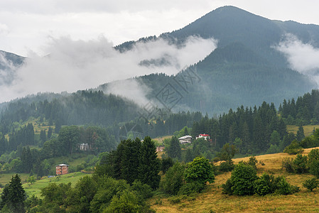 在保加利亚罗多普山的美丽村落场景森林全景旅行农村遗产橙子历史地区峡谷图片