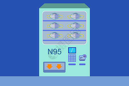 N95口罩自动售货机 病毒保护的想法 买口罩方便图片