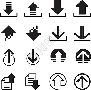 上传下载图标 se网站标签正方形徽章插图文件网络圆圈按钮令牌图片