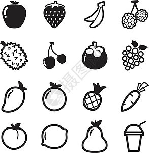 水果图标矢量符号它制作图案图片