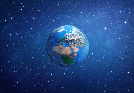 行星地球 从太空看欧洲非洲和亚洲图片