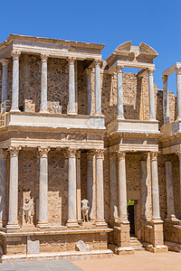 梅里达罗马剧院剧院大理石纪念碑考古学观光历史性世界艺术建筑学旅游图片