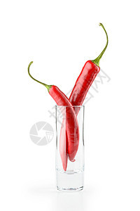辣椒和玻璃白色植物食物蔬菜胡椒香料健康绿色红色图片