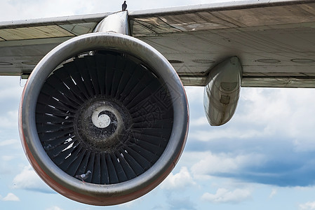 特写泰国飞机涡轮机前视线刀刃压缩机技术涡轮力量机器航空工程喷气飞机场图片