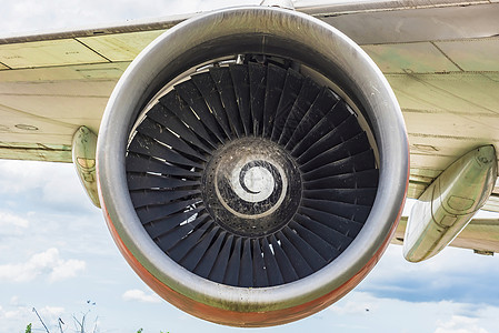 特写泰国飞机涡轮机前视线转子渲染喷射压缩机航空飞机场力量喷气工程齿轮图片