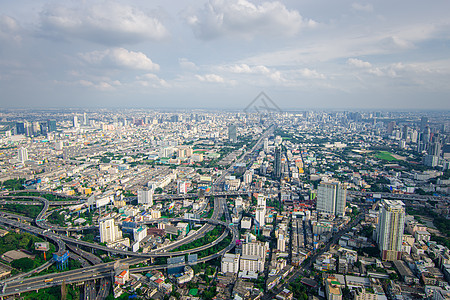 曼谷有高速公路和交通的市风景建筑学生活天线街道场景旅游旅行办公室天空商业图片