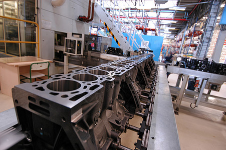 汽车发动机制造厂托盘活动制造业植物机械生产高科技命令原型金属图片