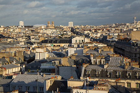 巴黎屋顶旅游天线风景城市历史性景观房子建筑建筑学天际图片