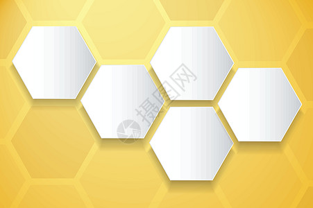 抽象的黄色蜂巢六边形和空间背景墙纸金属商业插图石英梳子玫瑰细胞技术蜂窝图片