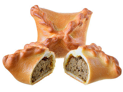 塞满肝脏的馅饼早餐午餐小麦棕色小吃面包烹饪包子烘烤图片