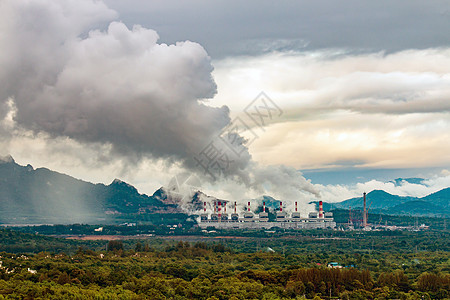 Mae Moh 煤电厂 泰国兰邦烟囱活力燃烧环境全球力量工业煤电植物建筑图片